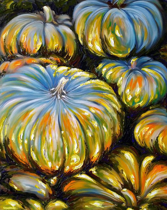 Glowing pumpkins