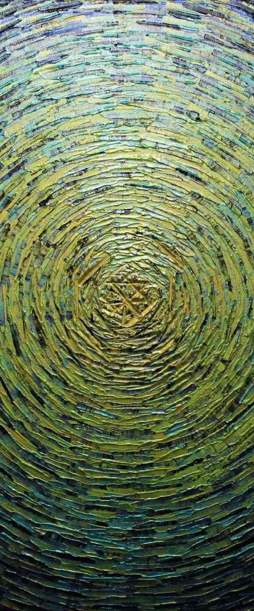 Large shine gold green blue colors by Jonathan Pradillon