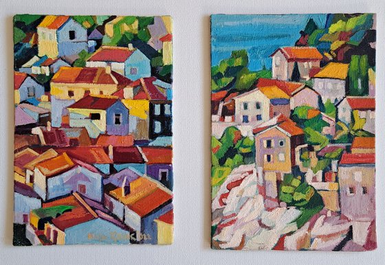 Set of two paintings, 17