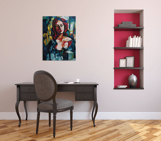 Game(60x80cm,  oil painting, ready to hang)