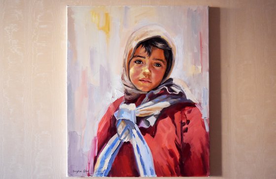 Portrait study, a girl from the East.