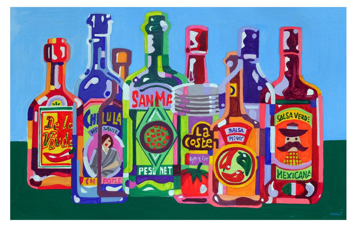 Mexican-Hot-Sauces By Andre Baldet, 19 X 13, Artwork For Sale On Artfinder