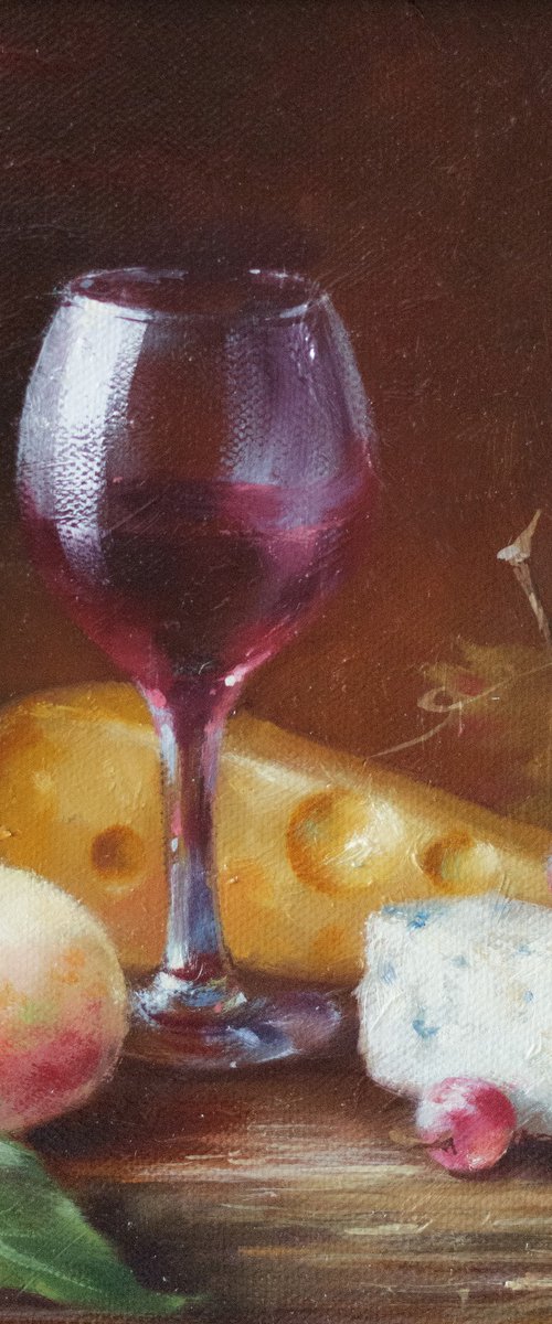 Glass of wine by Natalia Kakhtiurina