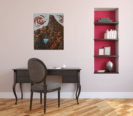 Extinct volcano 65x80cm ,Acrylic/canvas