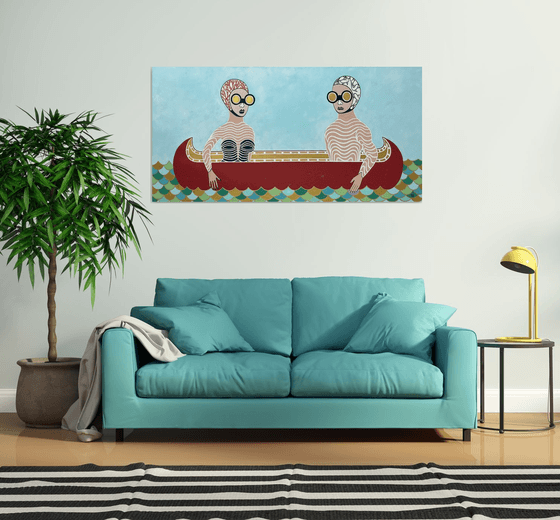 Red canoe