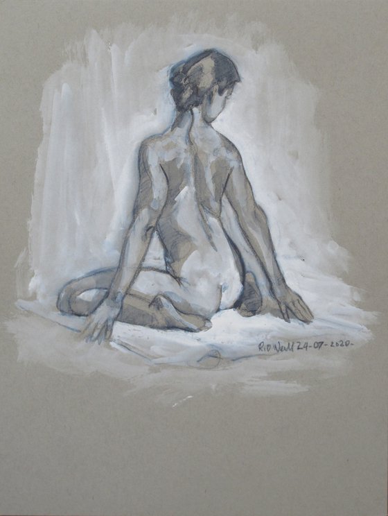 Kneeling female nude