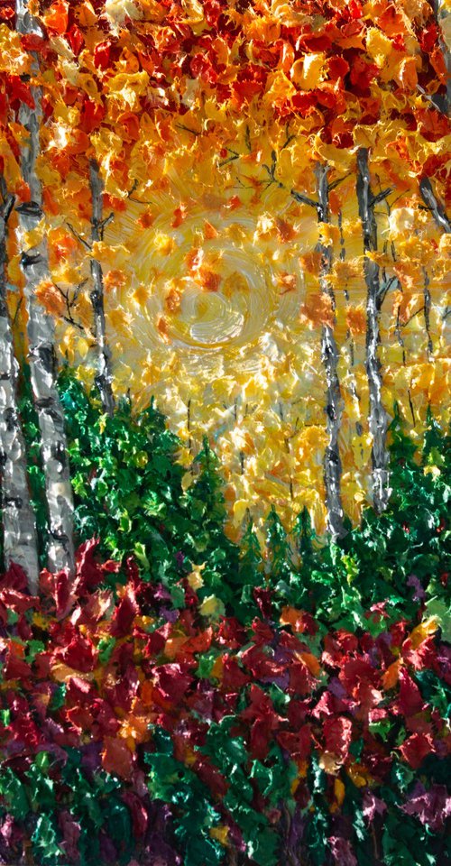 Aspen’s Autumn Dance by Lena Owens at OLena Art