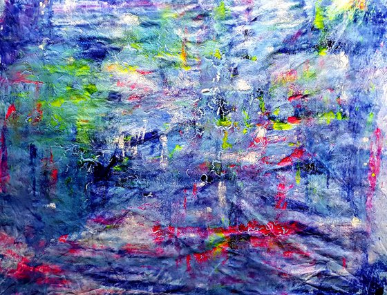Earthquake -01- (n.240) - 90 x 70 x 2,50 cm - ready to hang - acrylic painting on stretched canvas