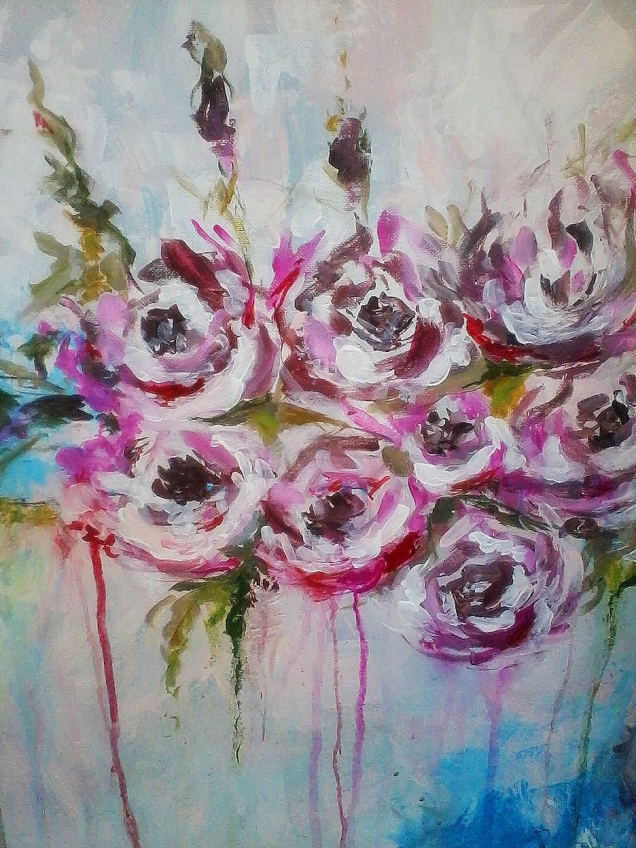 Pink peonies by Larisa Siverina