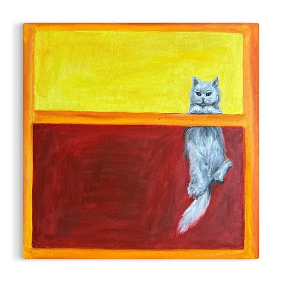 Rothko's Feline Reflection