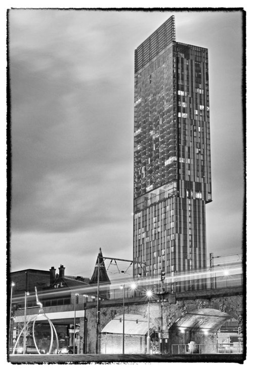 Beetham Tower Light Trails by Ben Slee