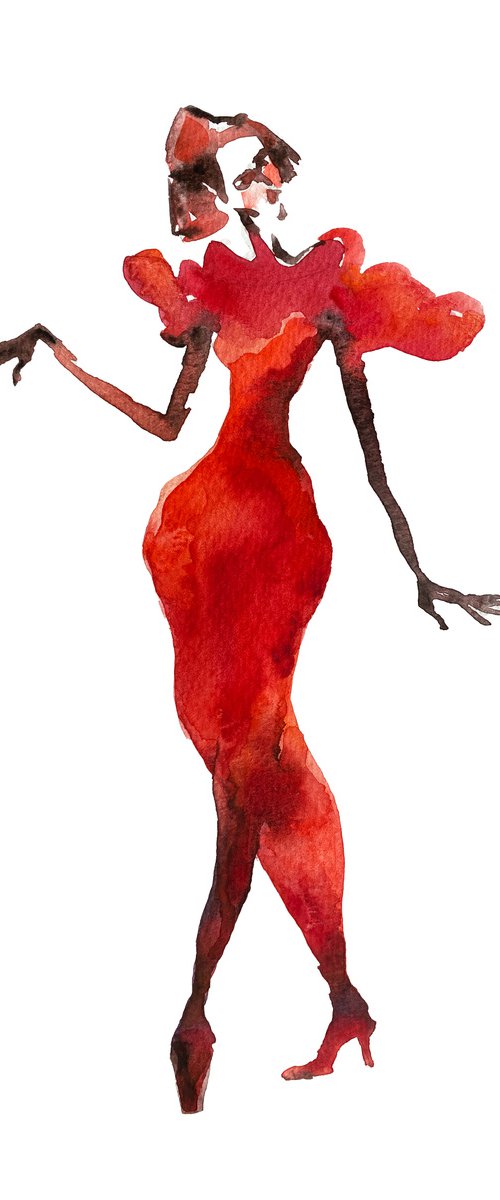 Woman in Red by Paola Minekov