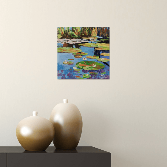 Lily pond landscape.