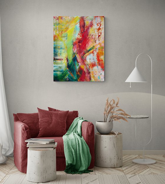 90x70cm | 35.5x27.5″ Original Abstract Painting Oil Canvas Artwork Abstract Art