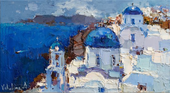 Santorini, Greece - Original landscape painting