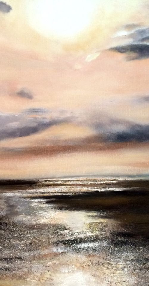 Sunset Over Holkham Beach I by Kimberley  Harris
