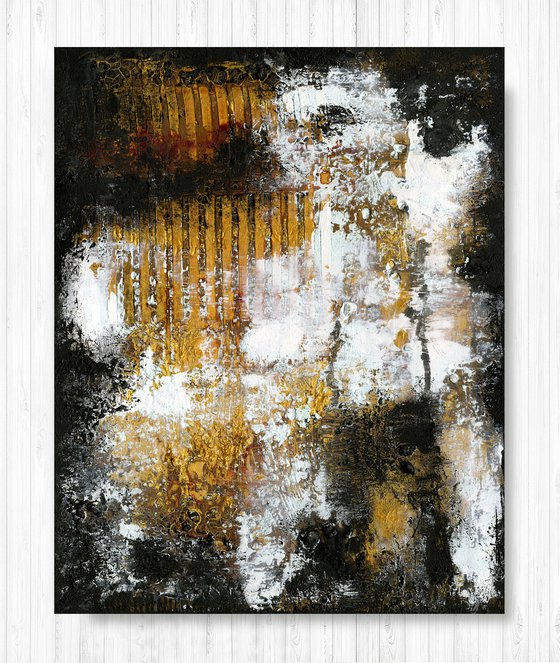 Observing the Situation 2 - Abstract Textured Painting  by Kathy Morton Stanion