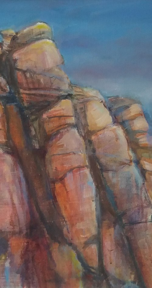 Stanage Edge, Winter sunlight by Jean  Luce