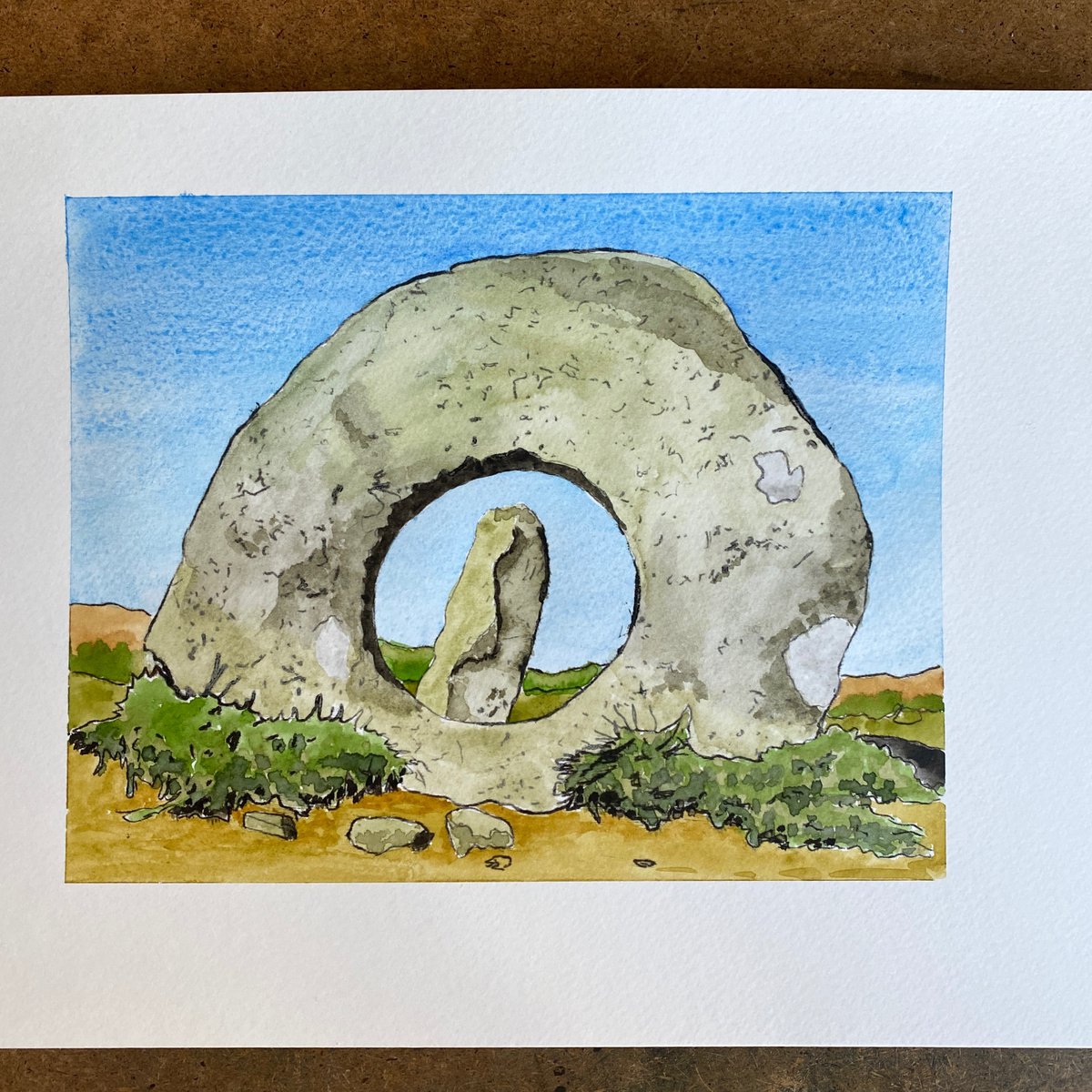 Impressionistic Landscape Limited Edition Print By Kaz Jones, 12 X 8", Men-An-Tol I, Original Artwork