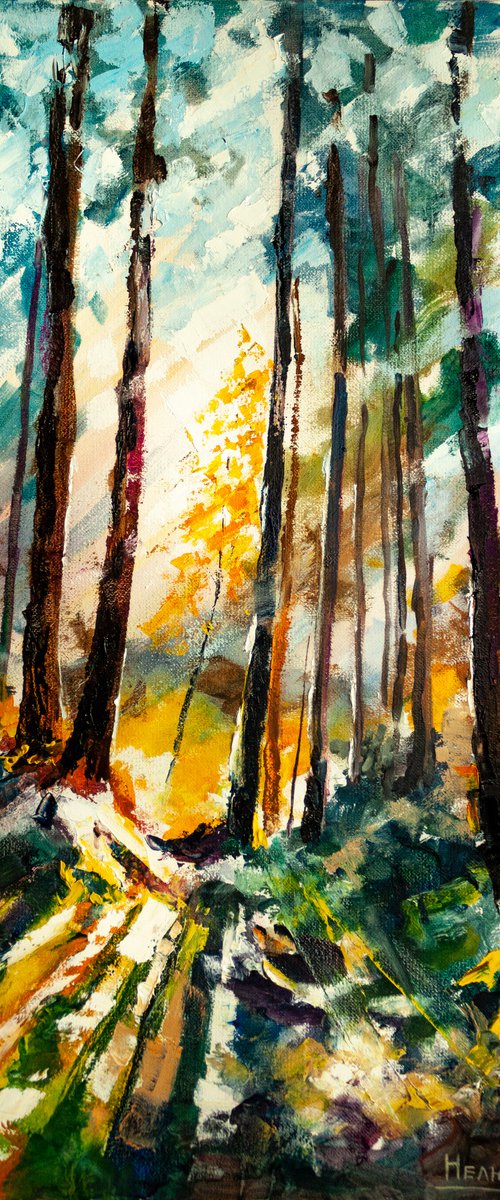 Trees in the sun by Aleksandr Neliubin