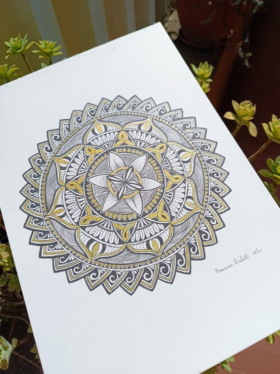 Black and Gold Mandala