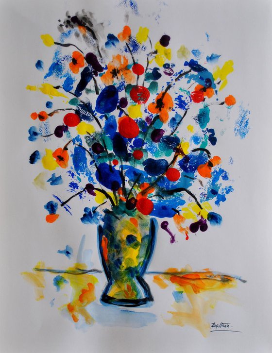 Le vase jaune et orange / 19,68x25,59 in.(50x65cm) / 2018