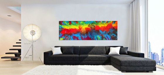 Dance with Colors - Large Modern Abstract Painting - Ready to Hang