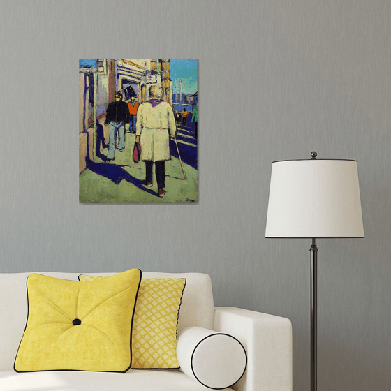 On the corner of the street