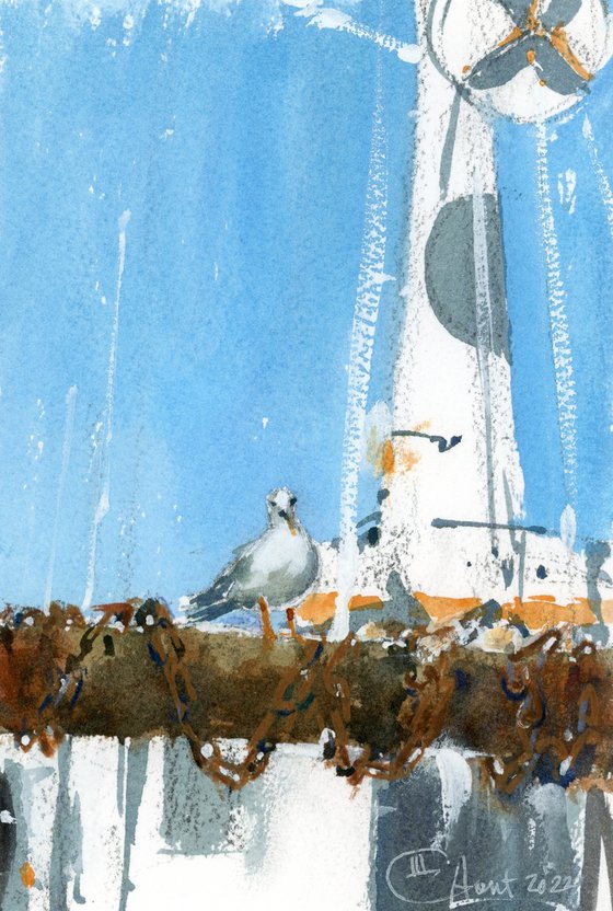Seagull and rust.