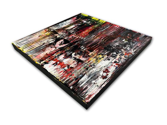 "Cut To The Quick" - Original PMS Abstract Diptych Acrylic Paintings On Canvas - 40" x 20"