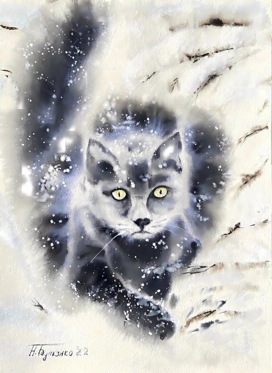 Only forward, original watercolour