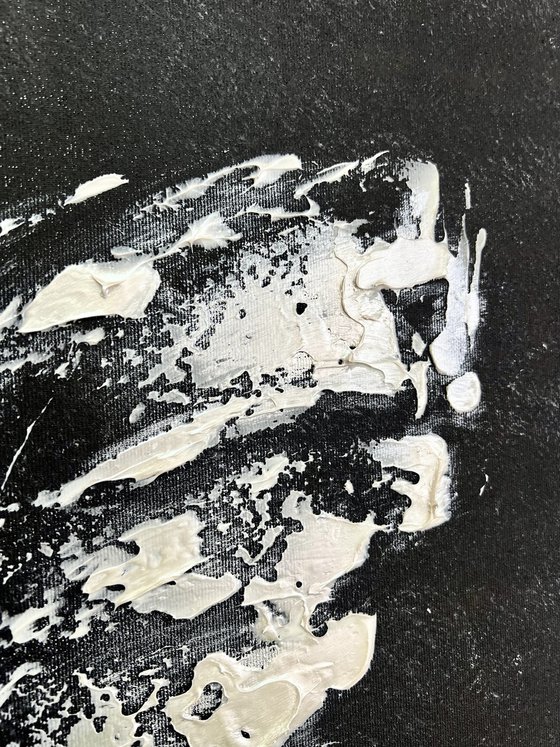 White Black Abstract butterfly
