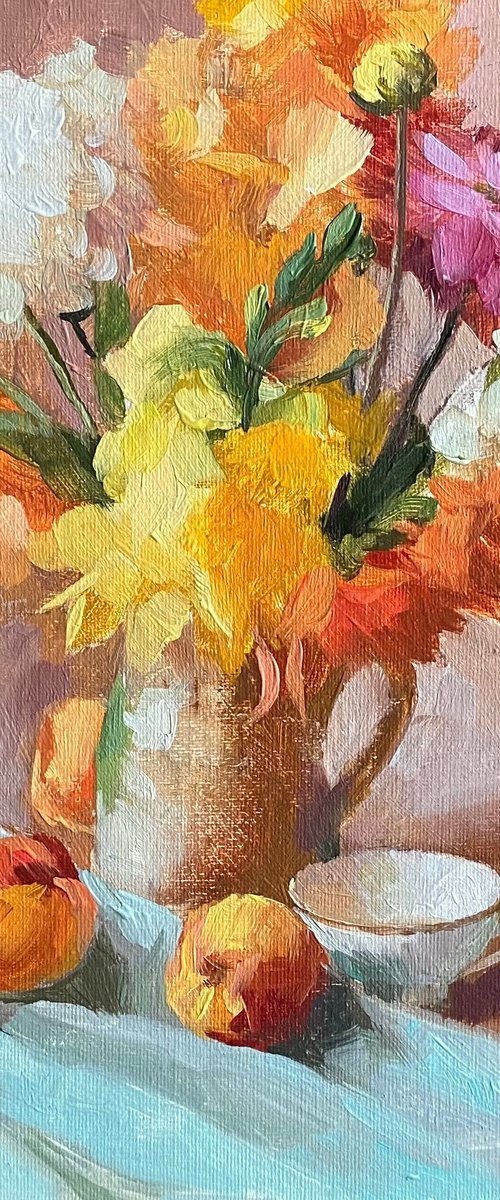 Summer Bouquet with Still Life by Ling Strube