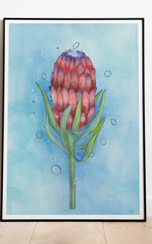 Original "Lotus in Water" by Ksenia Kasjan