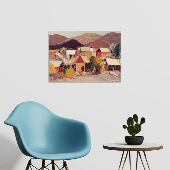 Textured Landscape (70x50cm, oil painting, impressionistic)