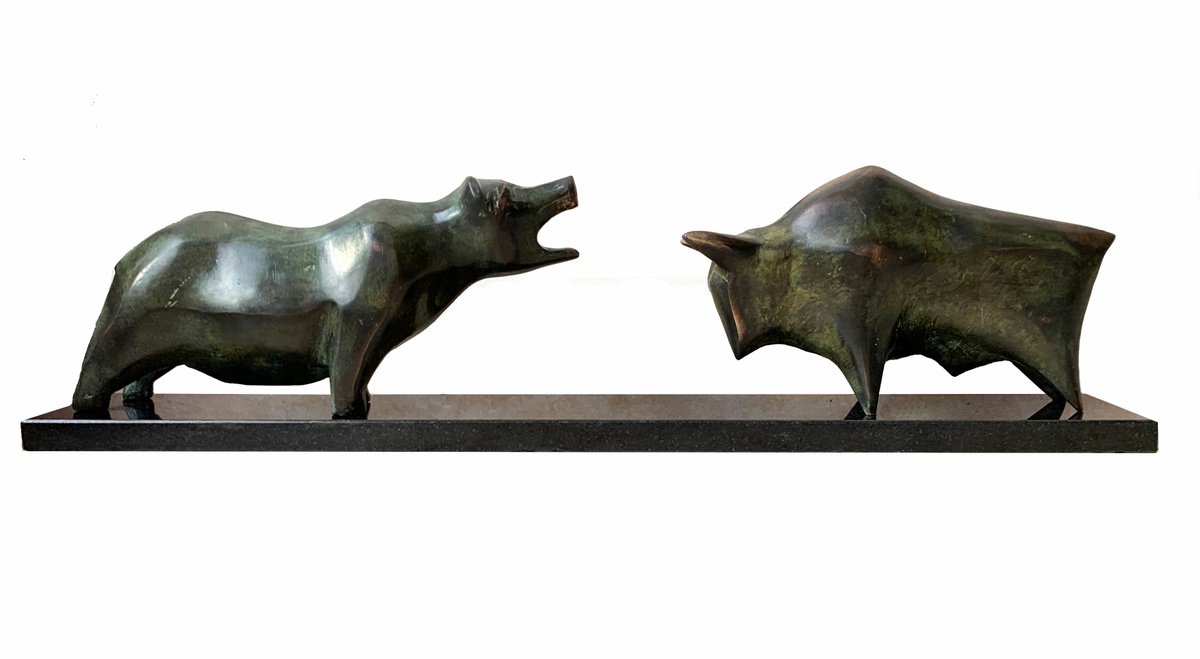 Expressive Animal Sculpture By Toth Kristof, 28 X 8", Force Measuring, Original Artwork