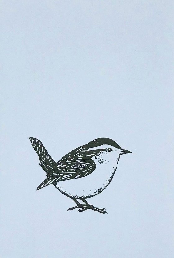 Wren screen print