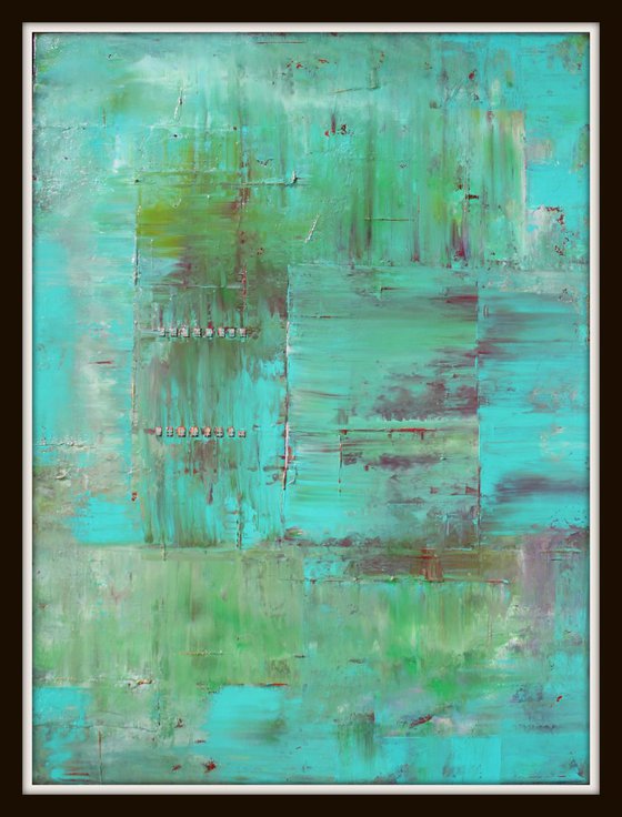 Aqua Green Turquoise Abstract II