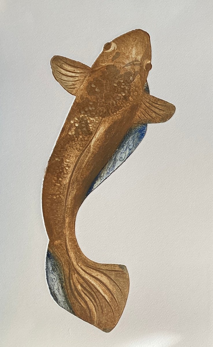 Impressionistic Animal Limited Edition Print By Jay Seabrook, 10 X 16, Being Koi 2, Original Artwork