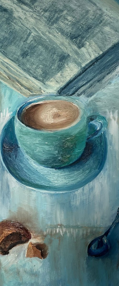 Morning rituals, 50x60 cm by Anastasiia Novitskaya