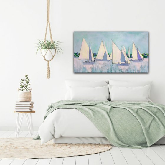 SAILING BOATS  / 130 X 70 X 0.1 cm