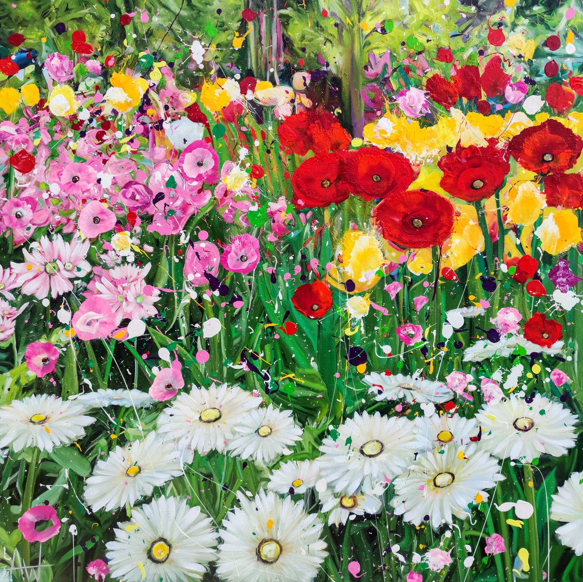 The Flowers Spoke Your Name By Angie Wright, 47 X 47, Artwork For Sale On Artfinder