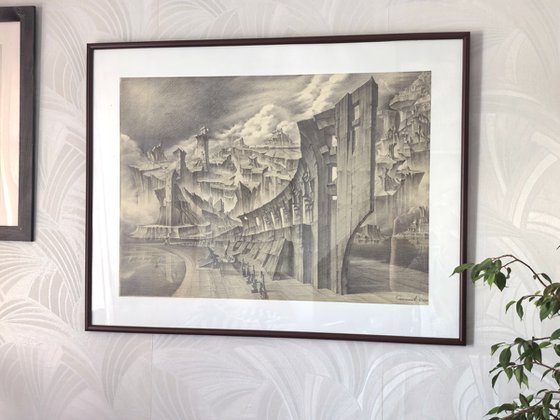 Mistycal Landscape. Architectural Fantasy.