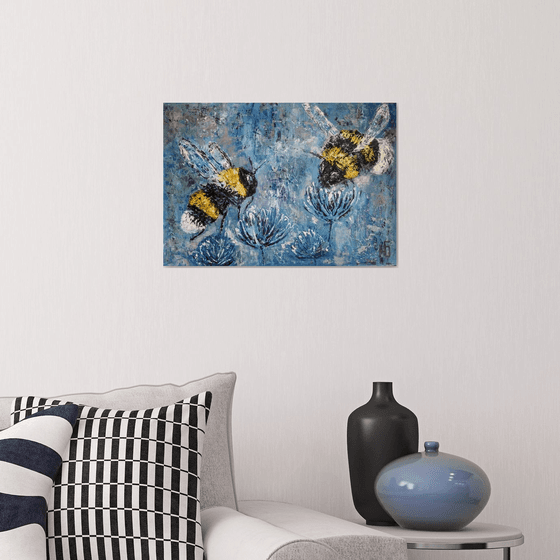 Winter bumblebees, 50x35 cm.