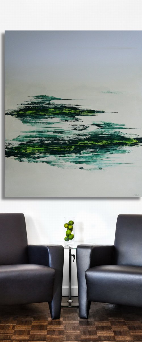 Wide Open Green (100 x 120 cm) XXL (40 x 48 inches) by Ansgar Dressler