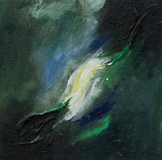 Dark Green Abstract Expressive