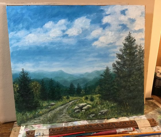 SCENIC BYWAY  - oil 13X15