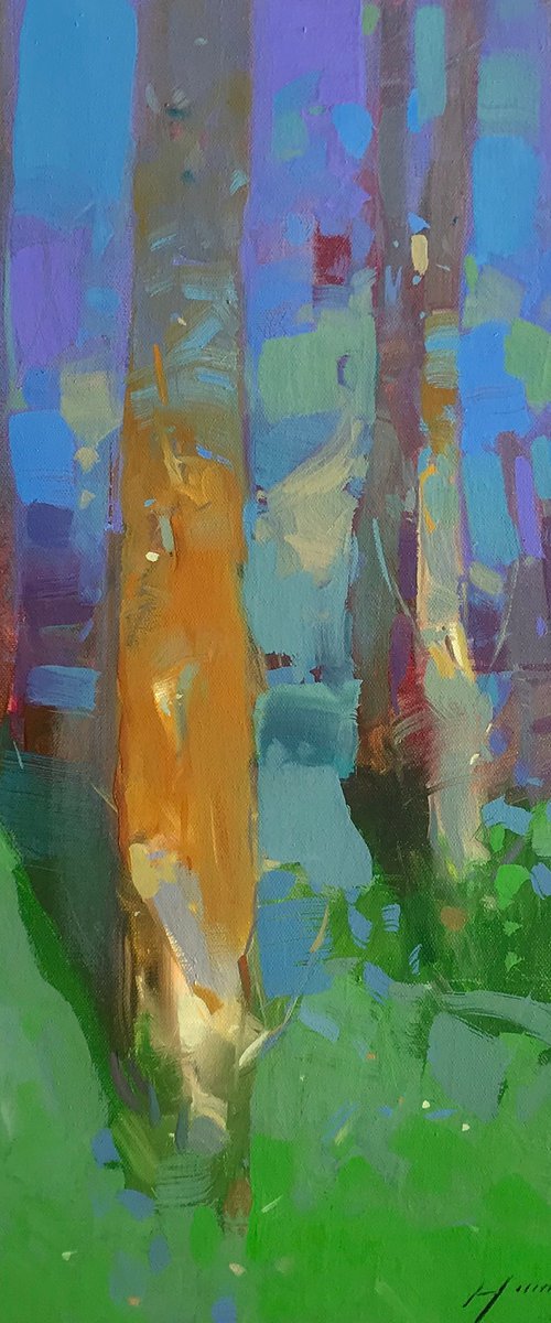Grove, Original oil painting, Handmade artwork, One of a kind by Vahe Yeremyan