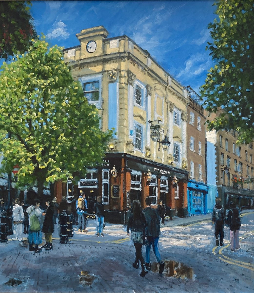 The Crown, Seven Dials By Ben Hughes, 16 X 18, Artwork For Sale On Artfinder
