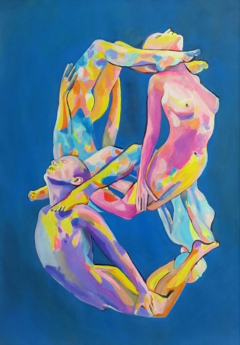 Urban And Pop Portrait Acrylic Painting By Alexandra Djokic, 28 X 39, Ring, Original Artwork